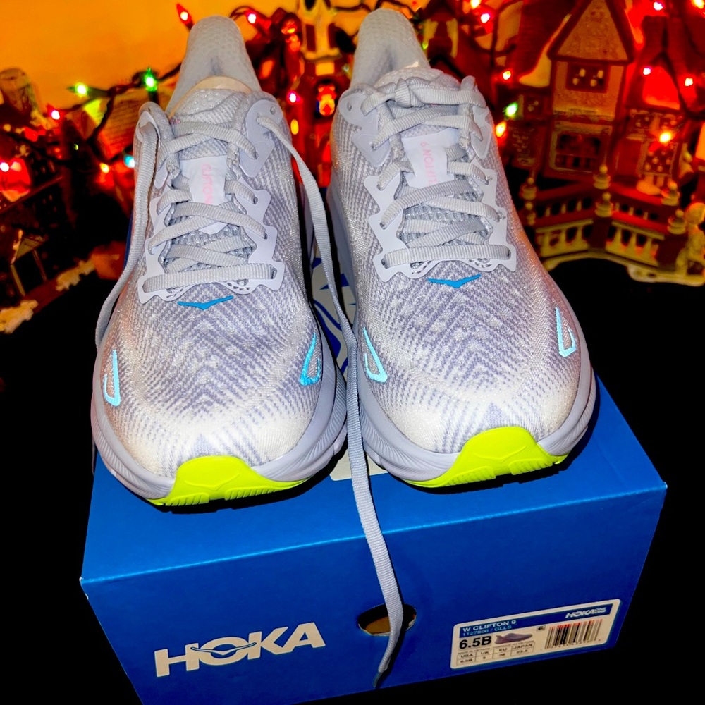 Brand new Hokas.  Super comfortable- I just ordered the wrong color:/.